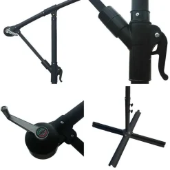 Happy Garden Parasol MOLOKAI - Grijs - Staal