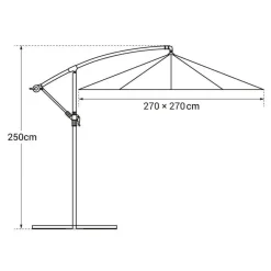 Happy Garden Parasol MOLOKAI - Beige - Aluminium