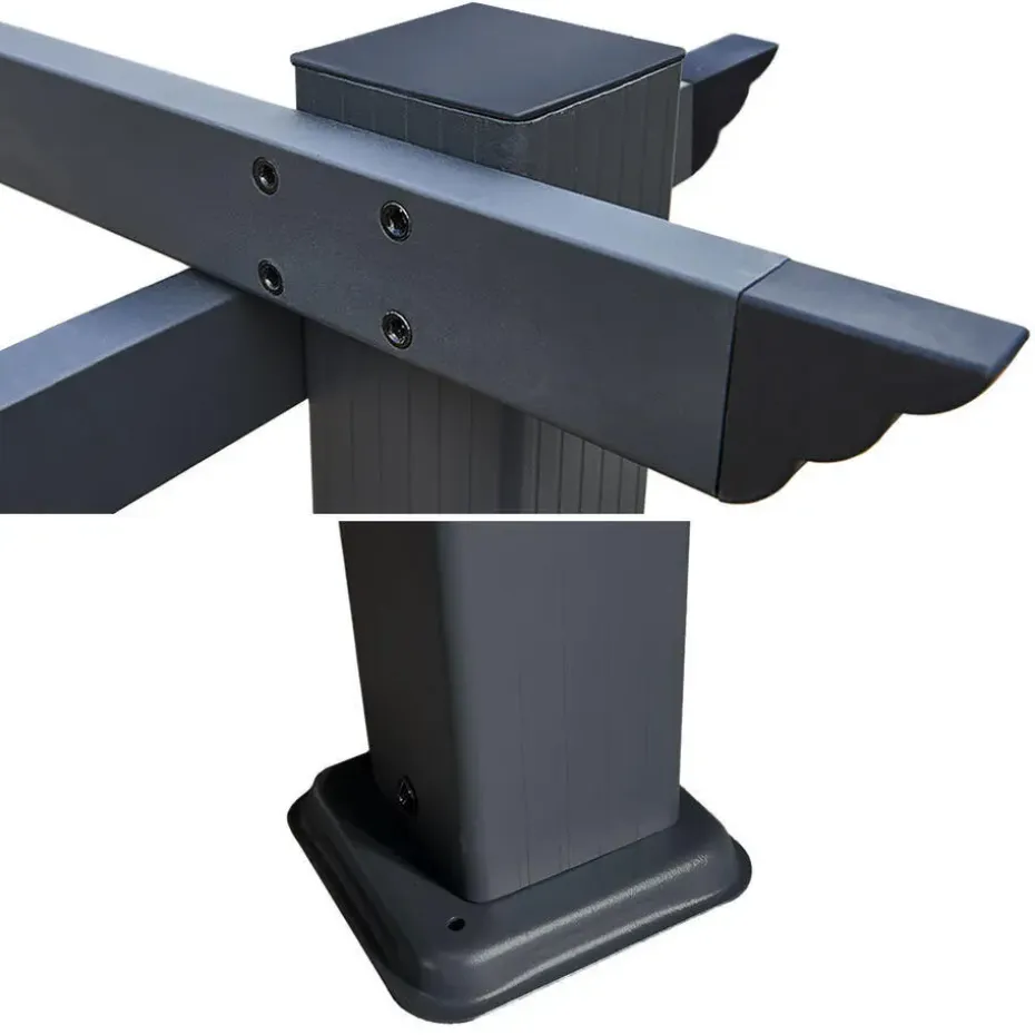 Happy Garden Pergola CASSIS - Grijs - Aluminium