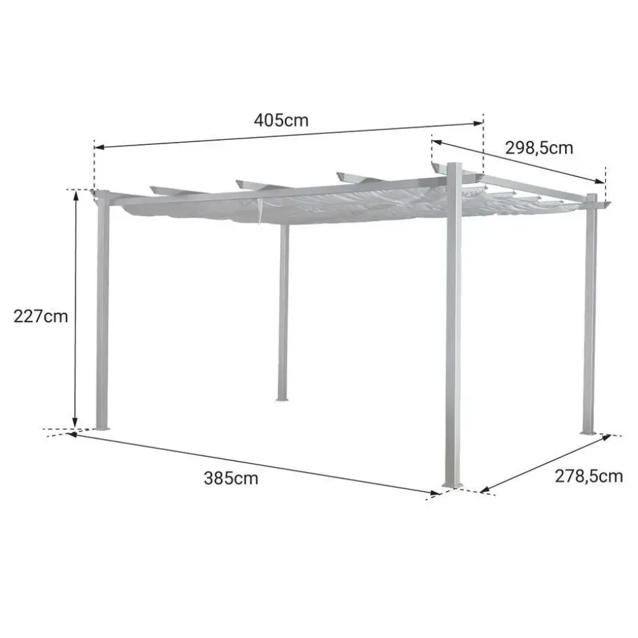 Happy Garden Pergola CASSIS - Grijs - Aluminium