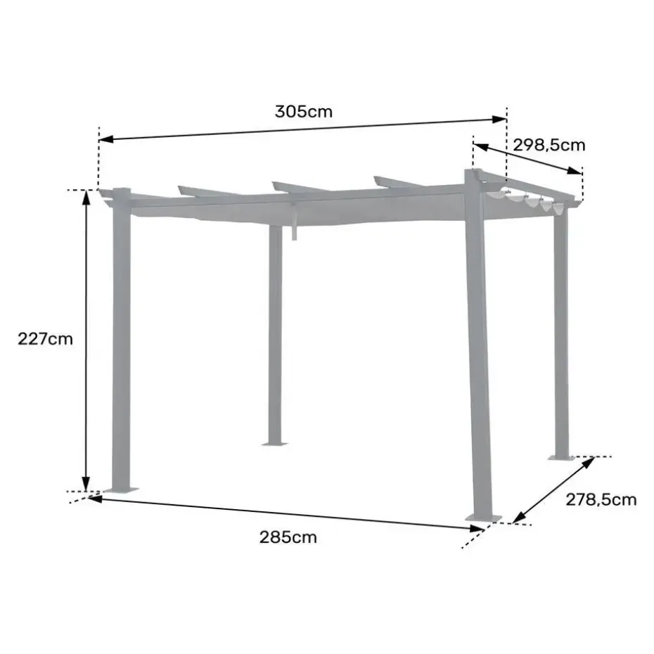 Happy Garden Pergola CASSIS - Bruin - Aluminium