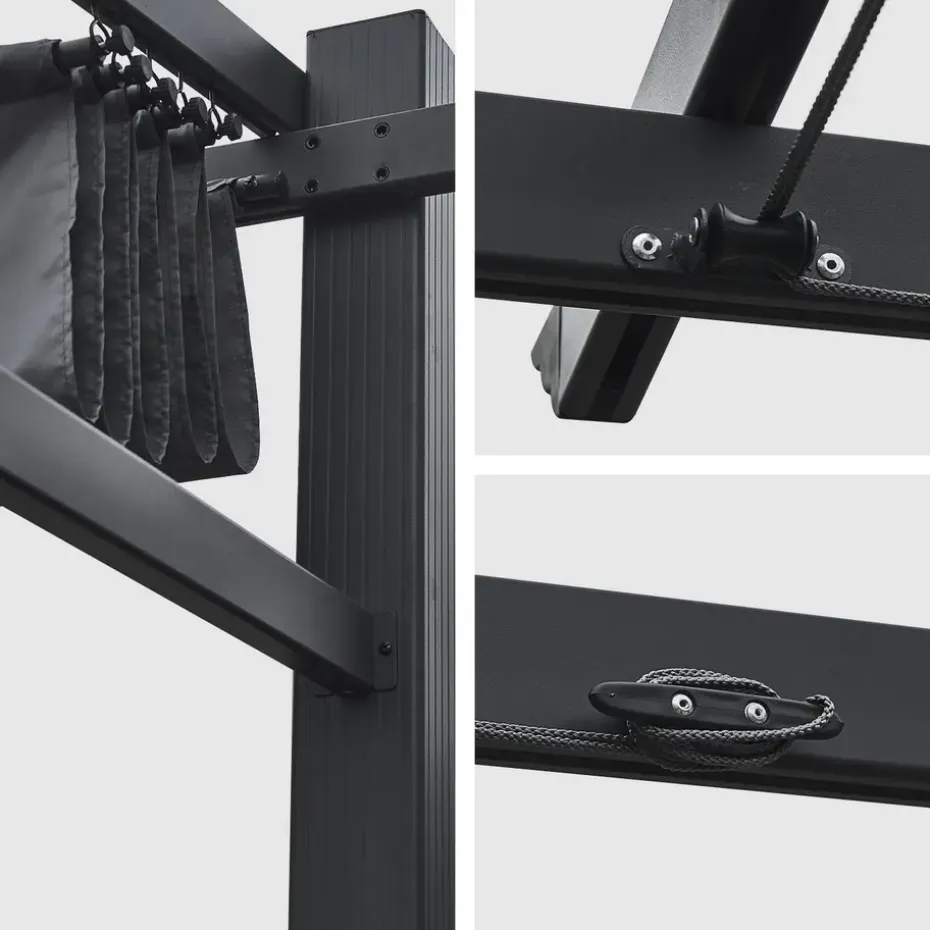 Happy Garden Pergola FRÉJUS - Grijs - Aluminium