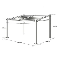 Happy Garden Pergola FRÉJUS - Grijs - Aluminium