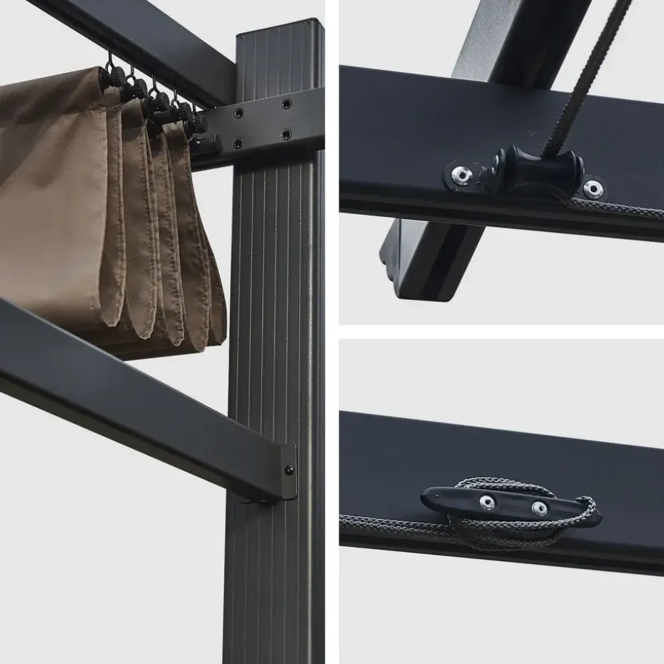 Happy Garden Pergola FRÉJUS - Bruin - Aluminium