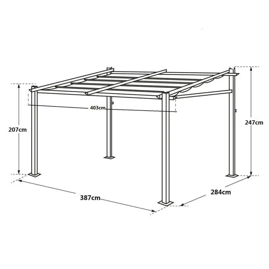 Happy Garden Pergola FRÉJUS - Bruin - Aluminium