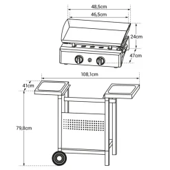 Happy Garden s MALA - 2 Pits - Zwart - Staal