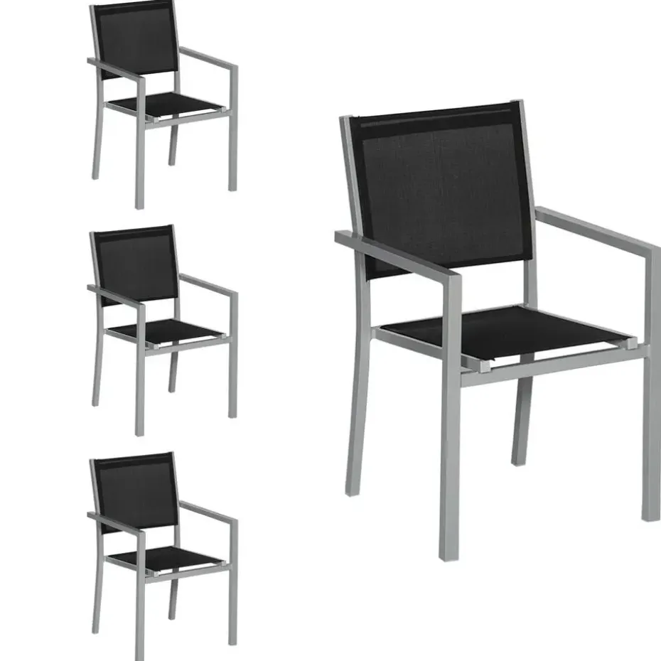 Happy Garden Stoel - Grijs - Aluminium