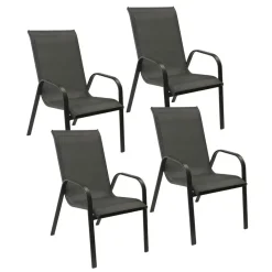 Happy Garden Stoel MARBELLA - Grijs - Aluminium