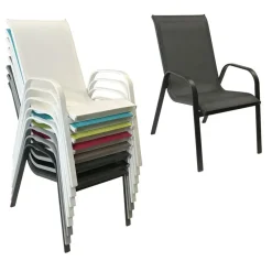 Happy Garden Stoel MARBELLA - Grijs - Aluminium