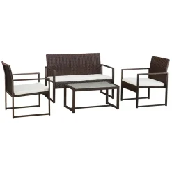 Happy Garden Tuinmeubilair MAJORQUE - Bruin - Geweven hars