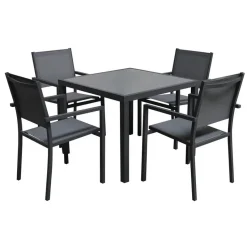 Happy Garden Tuinmeubilair BERGAMO - Grijs - Aluminium