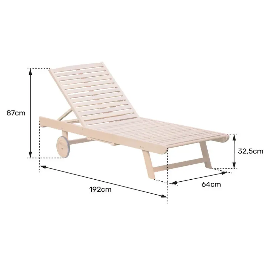 Happy Garden Zonnebaden KANAWA - Bruin - Acacia