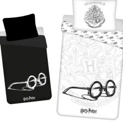 Harry Potter Dekbedovertrek Glow in the Dark Bril - 140 x 200 cm - Katoen