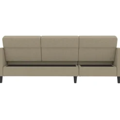 Hartford - 3-zits hoekslaapbank in cappuchino stof