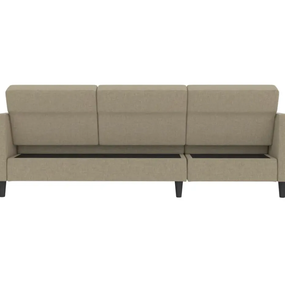 Hartford - 3-zits hoekslaapbank in cappuchino stof