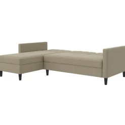 Hartford - 3-zits hoekslaapbank in cappuchino stof