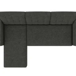 Hartford - 3-zits hoekslaapbank in antraciet stof