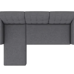 Hartford - 3-zits hoekslaapbank in grijs stof