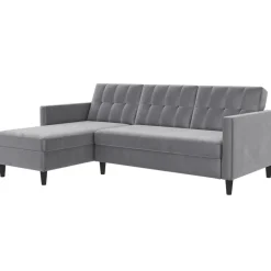 Hartford - 3-zits slaapbank in grijs fluweel