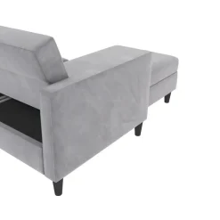 Hartford - 3-zits slaapbank in grijs fluweel