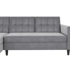 Hartford - 3-zits slaapbank in grijs fluweel