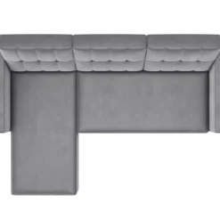 Hartford - 3-zits slaapbank in grijs fluweel