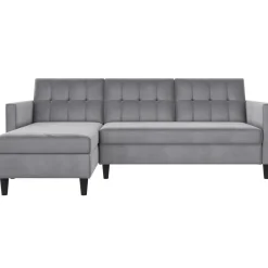 Hartford - 3-zits slaapbank in grijs fluweel