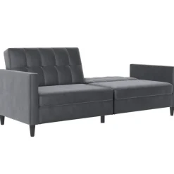 Hartford - 3-zits slaapbank in antraciet fluweel