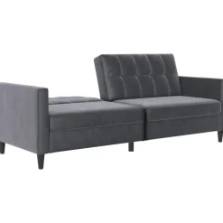 Hartford - 3-zits slaapbank in antraciet fluweel