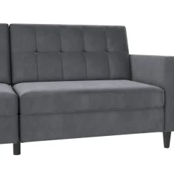 Hartford - 3-zits slaapbank in antraciet fluweel