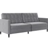 Hartford - 3-zits slaapbank in grijs fluweel