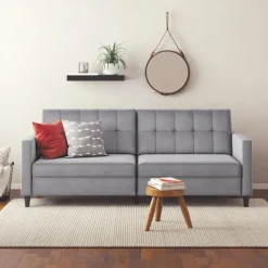 Hartford - 3-zits slaapbank in grijs fluweel