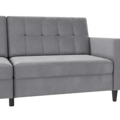 Hartford - 3-zits slaapbank in grijs fluweel