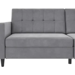 Hartford - 3-zits slaapbank in grijs fluweel