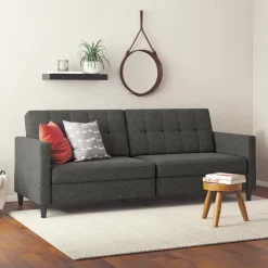 Hartford - 3-zits slaapbank in antraciet stof