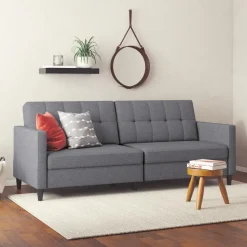 Hartford - 3-zits slaapbank in grijs stof