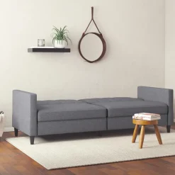 Hartford - 3-zits slaapbank in grijs stof