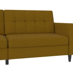 Hartford - 3-zits slaapbank in curry stof