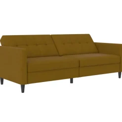Hartford - 3-zits slaapbank in curry stof