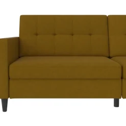 Hartford - 3-zits slaapbank in curry stof