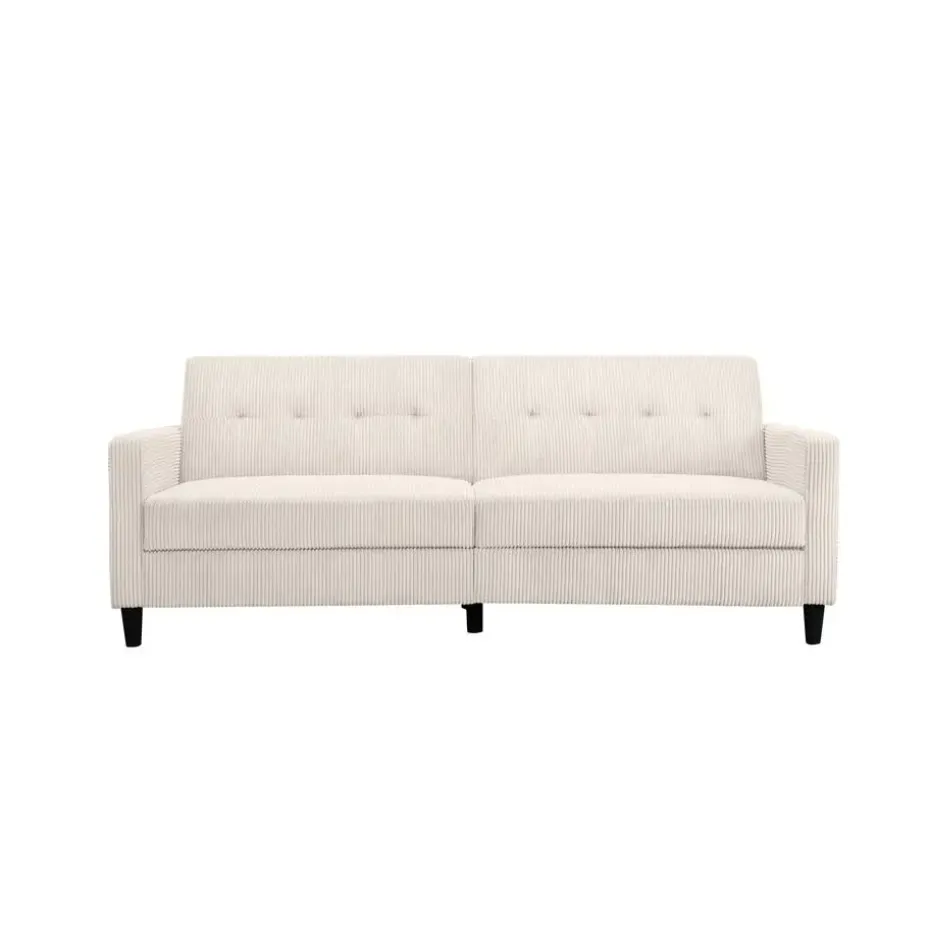 Hartford II - 3-zits slaapbank in crèmekleurige stof