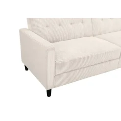 Hartford II - 3-zits slaapbank in crèmekleurige stof