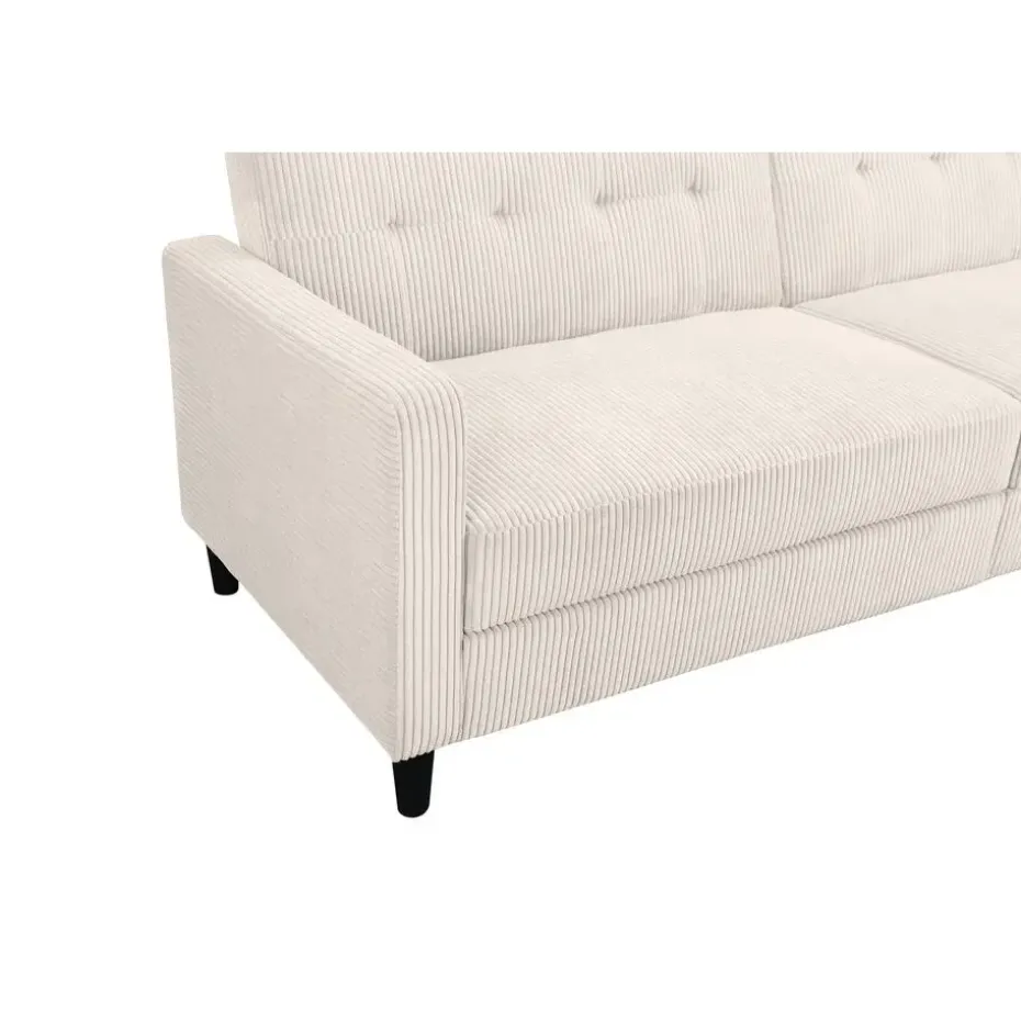 Hartford II - 3-zits slaapbank in crèmekleurige stof