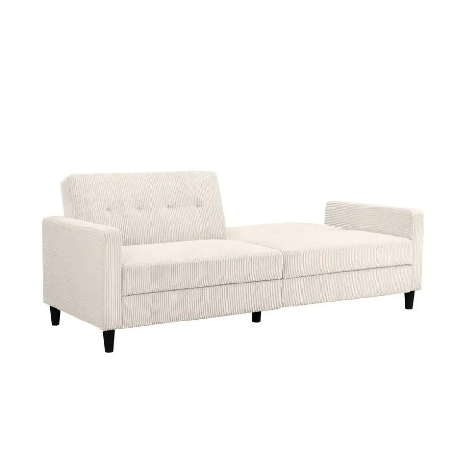Hartford II - 3-zits slaapbank in crèmekleurige stof
