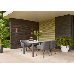 Hartman Comino dining tuintafel 163x105 cm. - Keramiek/Grijs