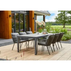 Hartman Comino dining tuintafel 223x105 cm. - Keramiek/Grijs