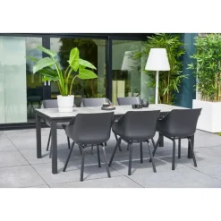 Hartman Comino dining tuintafel 223x105 cm. - Keramiek/Grijs