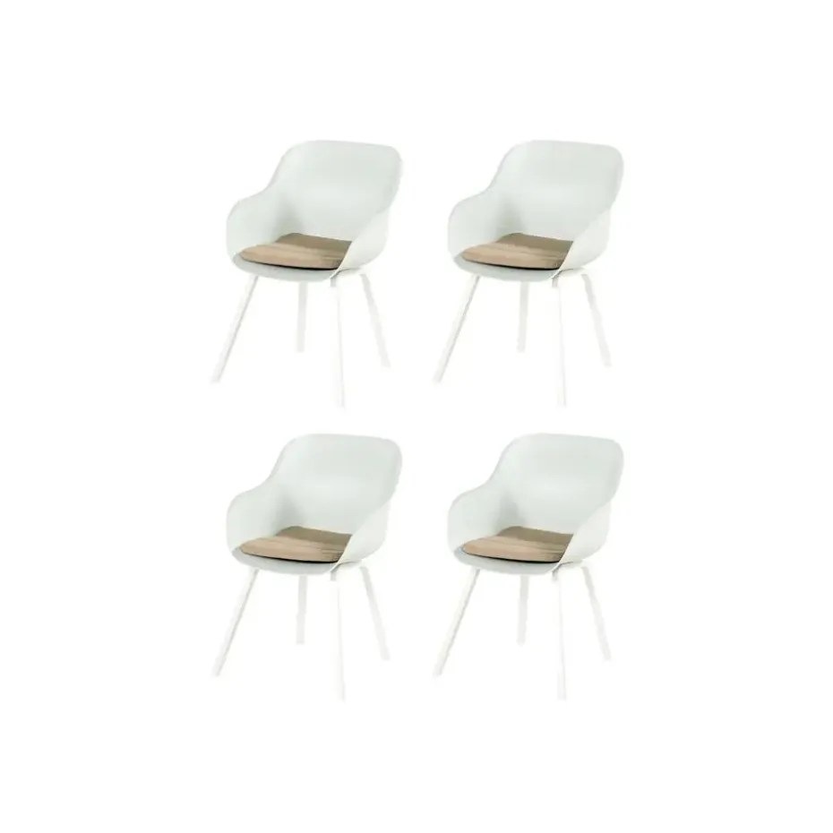 Hartman Le Soleil Element dining armstoel - Cotton white - 4 st.