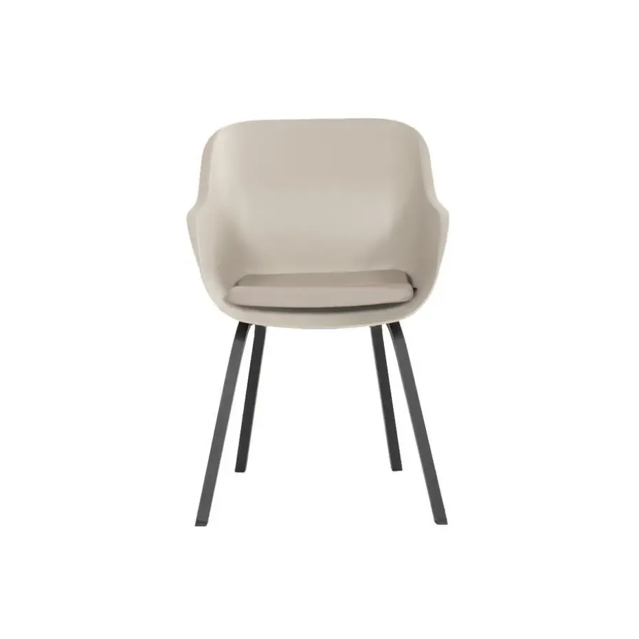 Hartman Le Soleil Element dining armstoel - Soft Taupe/Black - 4 st.
