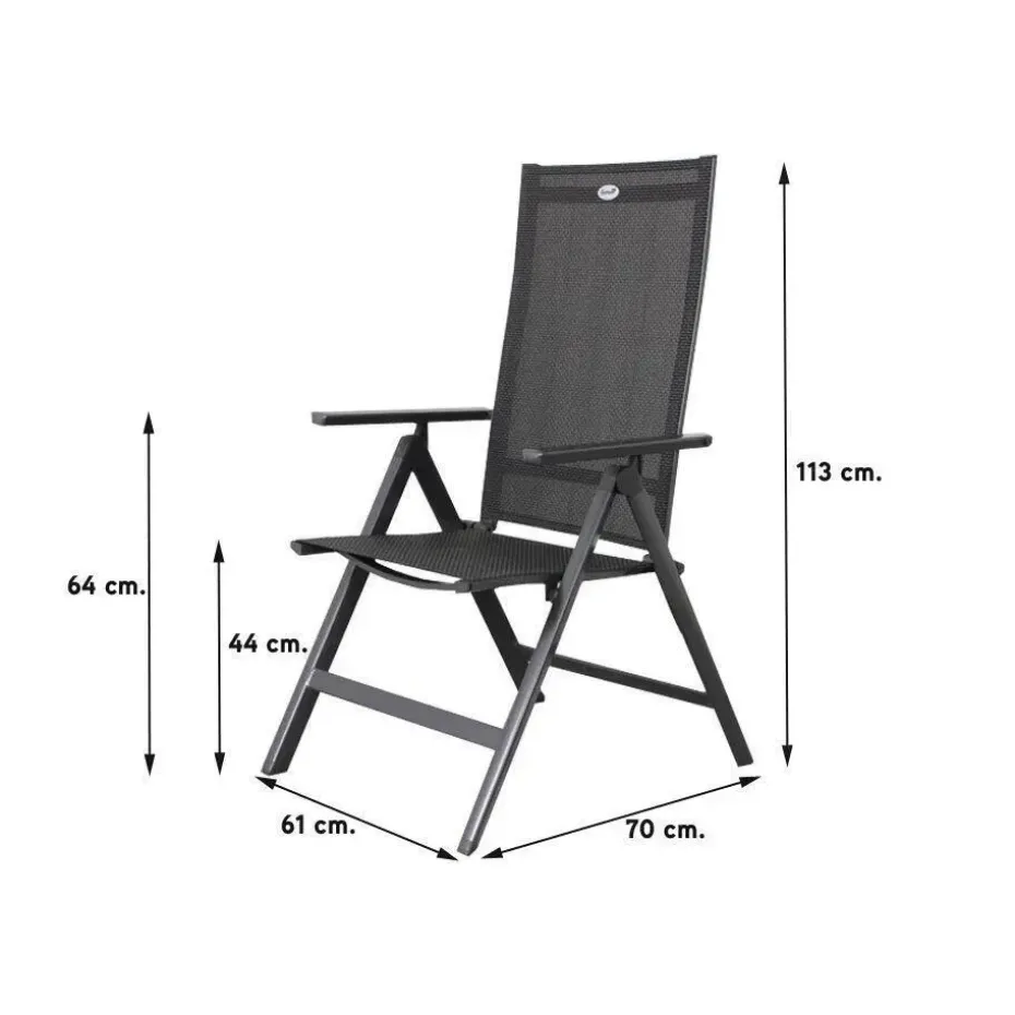 Hartman Napoli/Comino verstelbare tuinset (5-delig) - 163x105 cm